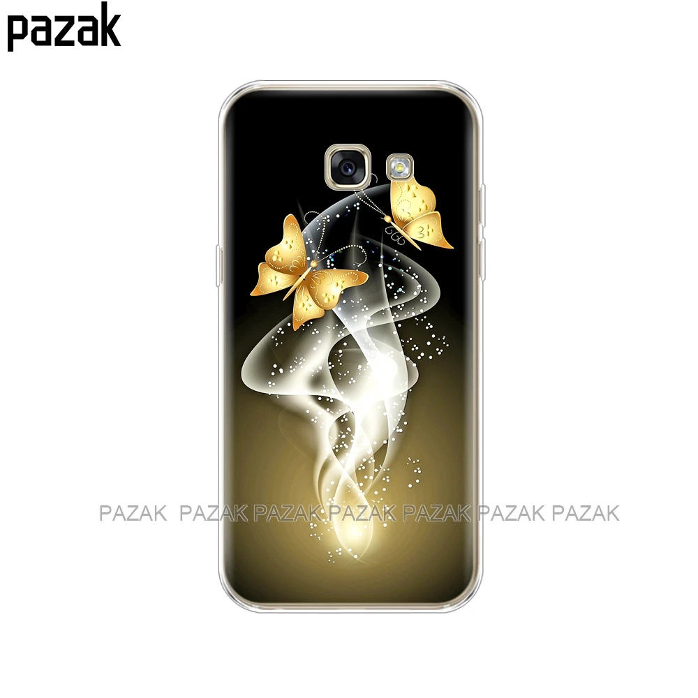 Силиконовый чехол для телефона Samsung Galaxy A6 A8 2018 A3 A310 A5 A510 A7 2016 2017 бабочка розы цветы |