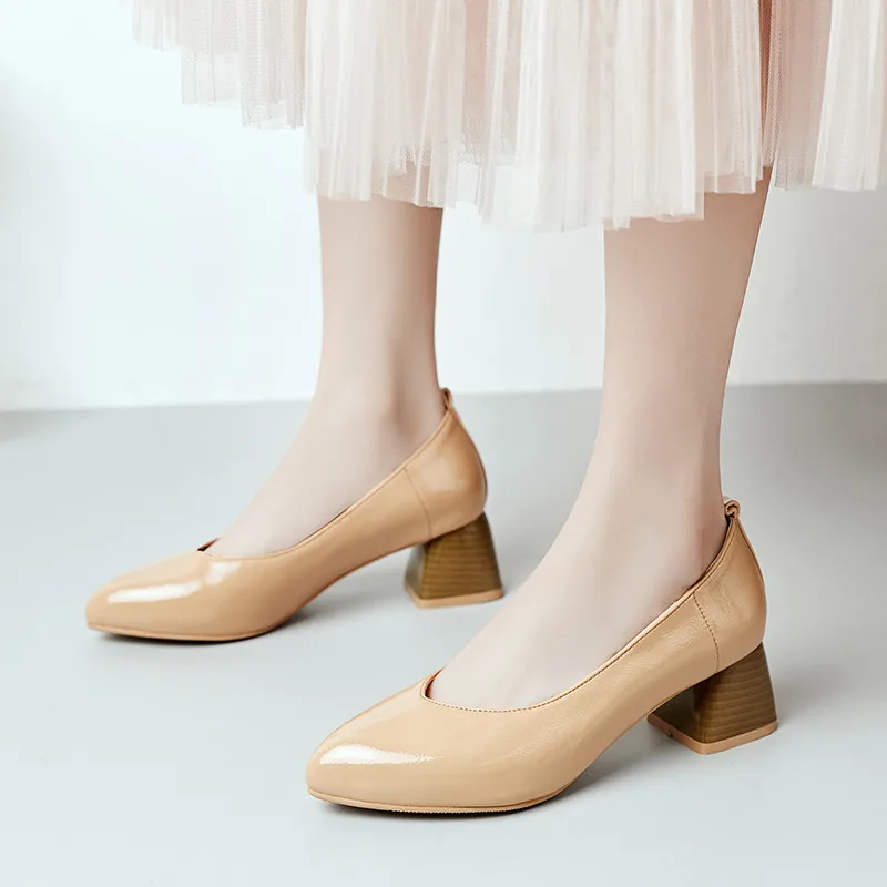 YMECHIC/Женская обувь на высоком каблуке-копытце цвет черный коричневый абрикосовый