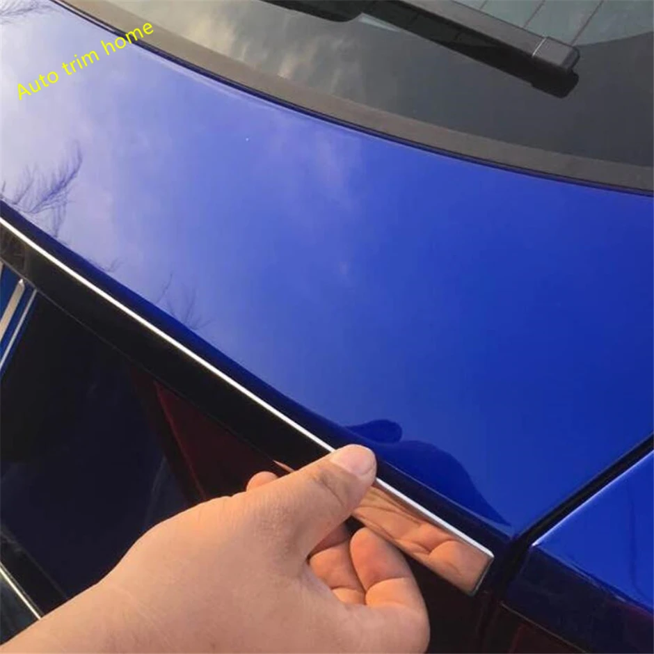 

Lapetus Rear Trunk Door Panel & Tailgate Door Up Strip Cover Trim Fit For Jaguar E-pace E pace 2018 2019 2020 Stainless Steel