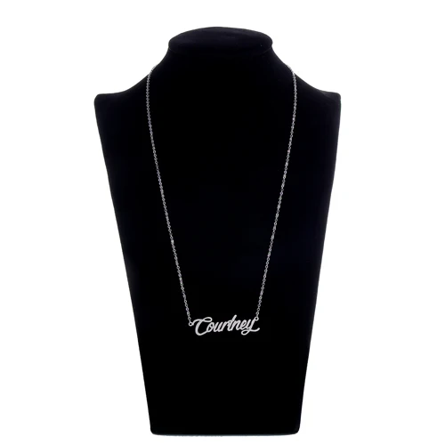 Courtney Name Necklace Women Gold Pendant Custom Carrie Nameplate Charms Stainless Steel Drop Statement Jewelry 2376 | Украшения и