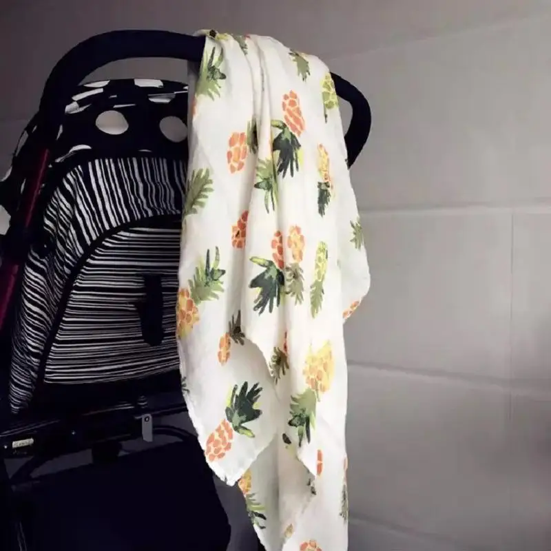 INS/горячее предложение, детское одеяло, NewbornSwaddle, 120x120 см, супер мягкое, дышащее, многофункциональное, муслиновое, хлопковое, покрывало, лимон, кактус, детское одеяло s