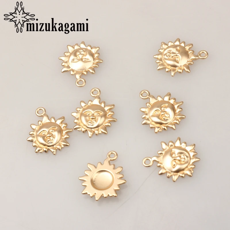 Круглые Подвески в форме лица от солнца из цинкового сплава 19 мм 6 шт./лот