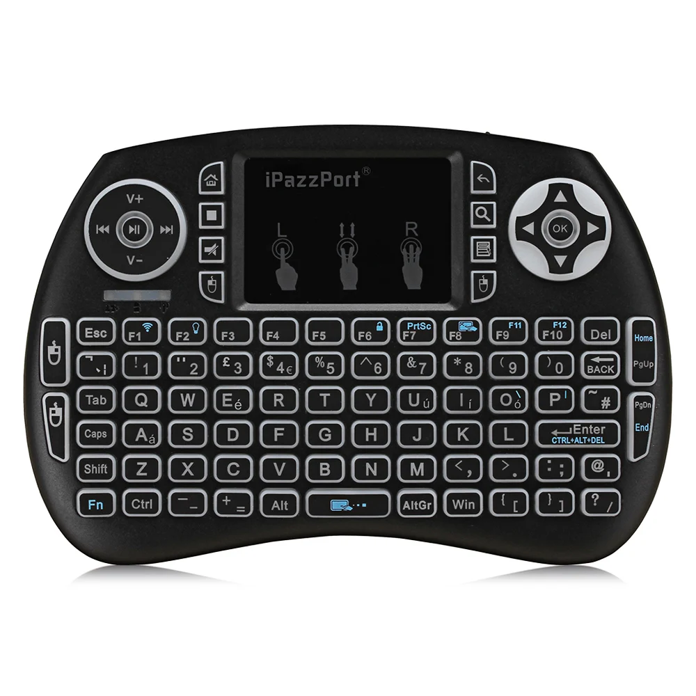 IPazzPort 21SDL 2 4 ГГц мини беспроводной QWERTY клавиатура с Подсветка для PC/Xbox 360/PS4/Android ТВ