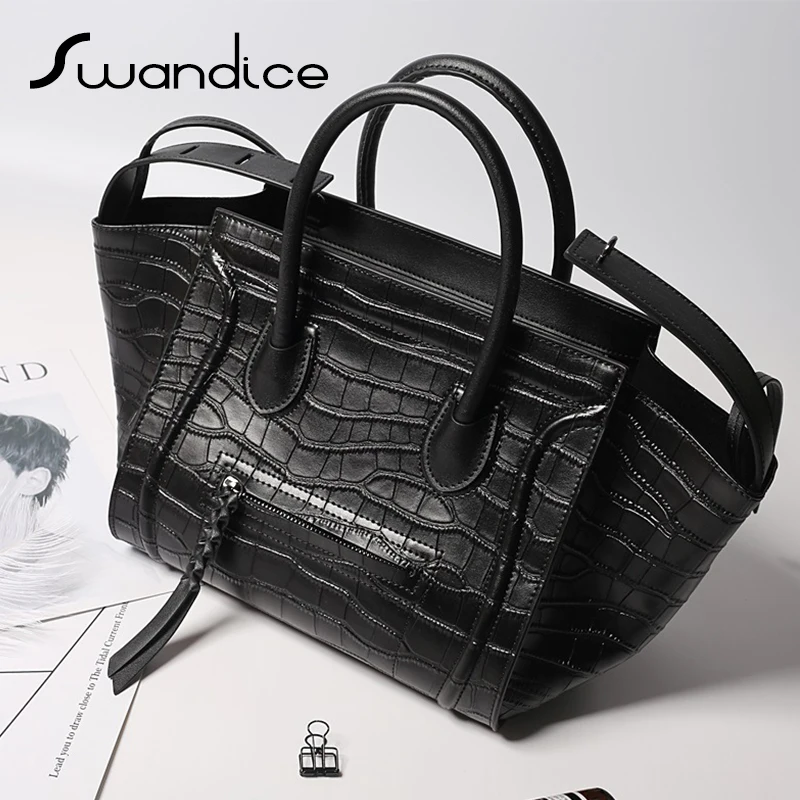 2019 пояса из натуральной кожи крокодил молния кисточкой сумки Crossbody Tote на плечо