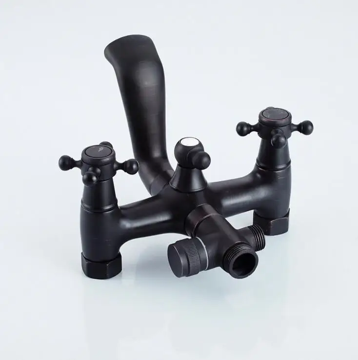 Смеситель для ванной и душа в европейском стиле латунный кран с двойной ручкой