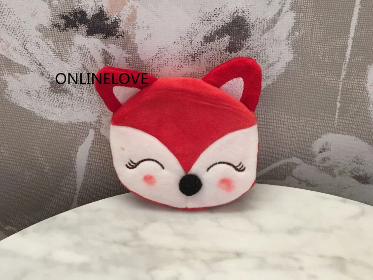 2 размера, милый Red Fox Животных Подарок Брелок Плюшевые Детский кошелек для монет, кошелек для монет сумка, мини-кулон Сумки чехол