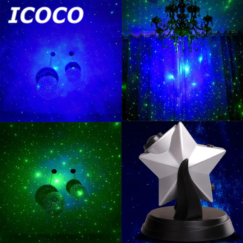 ICOCO Романтическая звезда сумеречное небо проектор светодиодный ночник лазерный