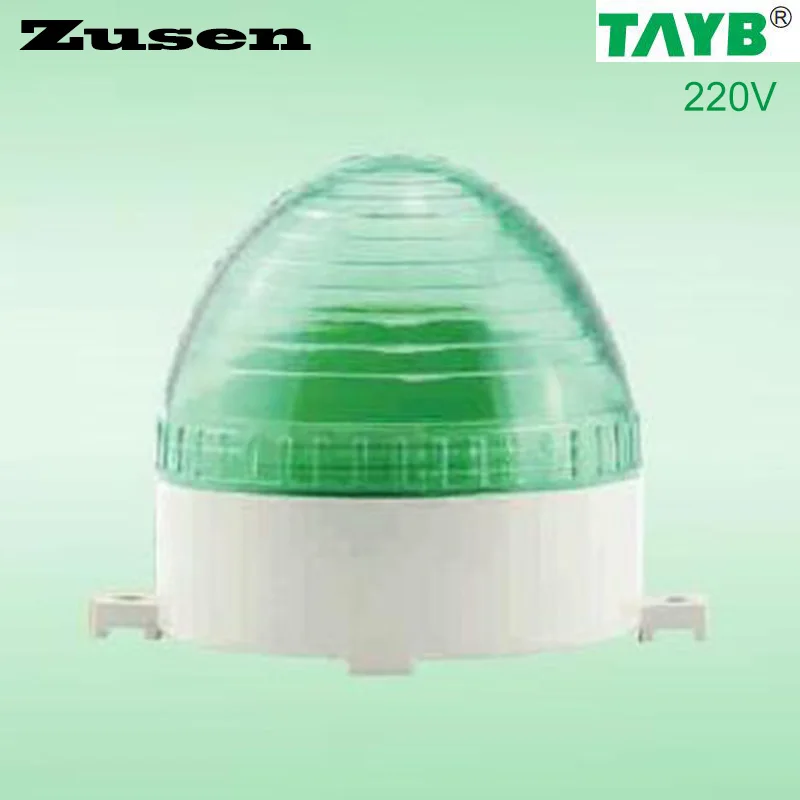 Zusen TB60 220 V зеленый светодиодный маленький предупреждающий сигнал свет светодиодный светильник маленькие мигающие ламы