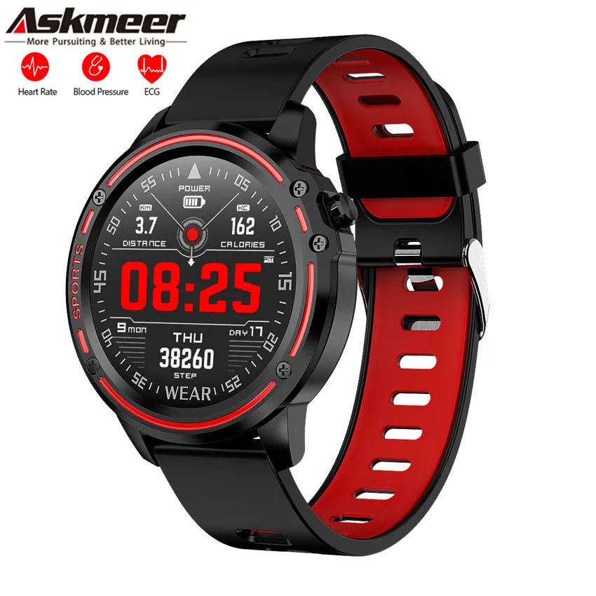 Askmeer L8 Смарт часы Reloj Inteligente Hombre Smartwatch IP68 водонепроницаемый спортивный фитнес