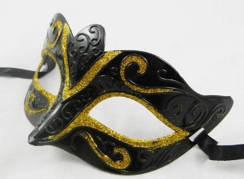 Новинка 10 шт. маска для танцев Модная креативная черная волнистая высокого