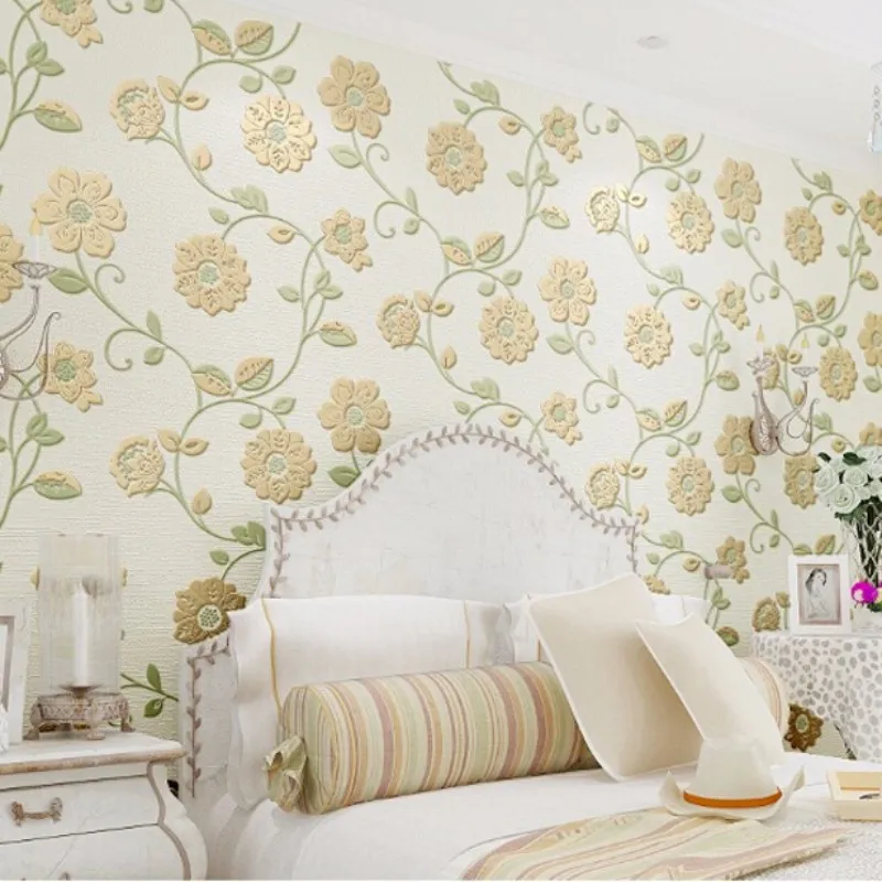 3d обои с тиснением толстый синий розовый цветок рулон обоев внутри помещения fresco