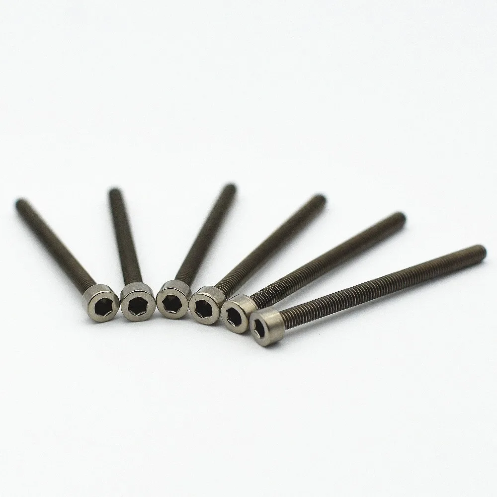 Titanium Bolts M3 M4 M5 8 10 15 20 25 30 40 50mm Ti Bolt Hexagon Socket Allen Drive Column Head Screws Fastener DIN912 20pcs|titanium bolts|ti boltm3