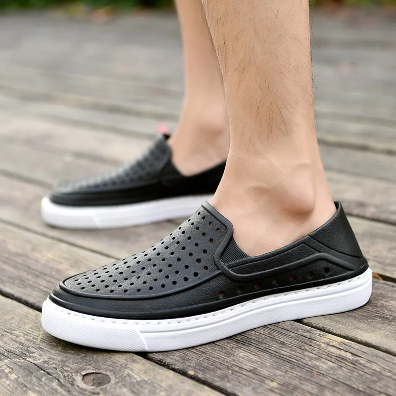 AKZ Man Loafers New Fashion Spring Summer Mens Casual shoes PU leather Breathable Comfortable Light Male Flat Slip on | Обувь