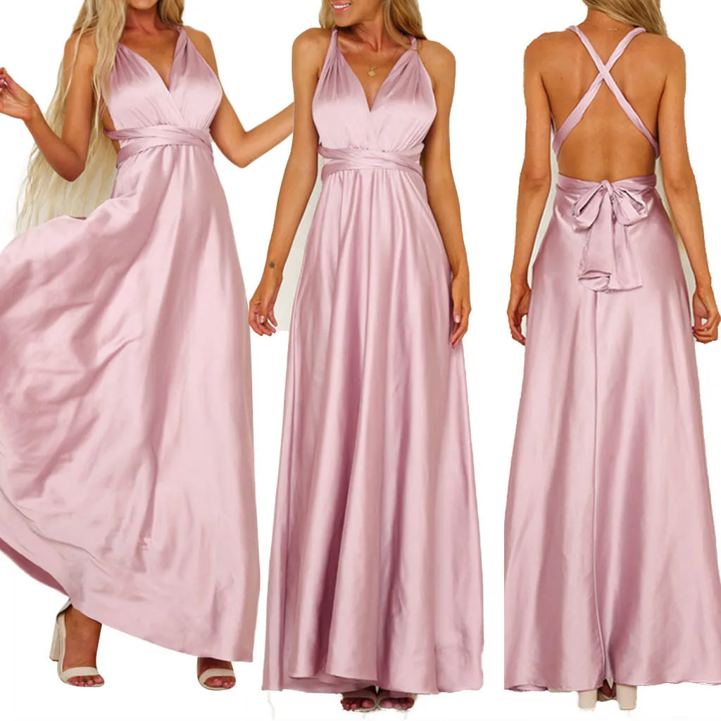 Женское сексуальное платье без рукавов с глубоким v-образным вырезом вечерние