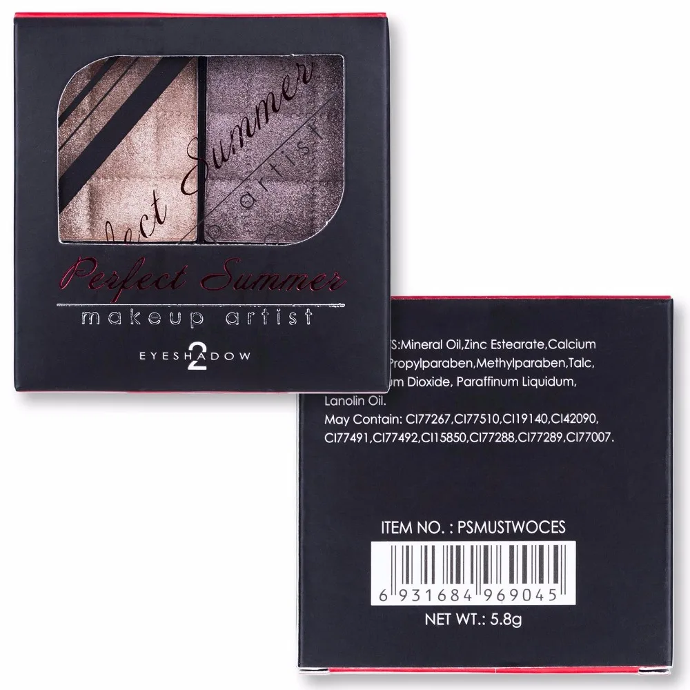 Косметика макияжа тени идеальный летний палитра теней для 2 цвета Shimmer