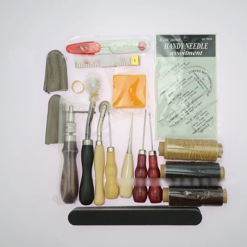 30 шт./компл. Кожа Craft Удар Инструменты Kit Ручное шитье DIY Швейные седло для нарезания кожаные ботинки для женщин, набор инструментов