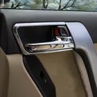 4 шт., хромированные накладки на внутреннюю ручку автомобильной двери для Toyota Land Cruiser Prado 150 LC150 FJ150 2010-2017