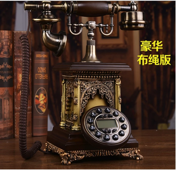Модный антикварный телефон из дерева американский винтажный домашний модная