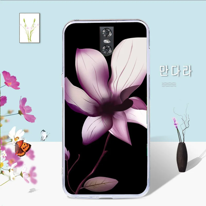 Чехол Для Doogee bl7000 Силиконовая задняя крышка роспись милый цветок башни животных