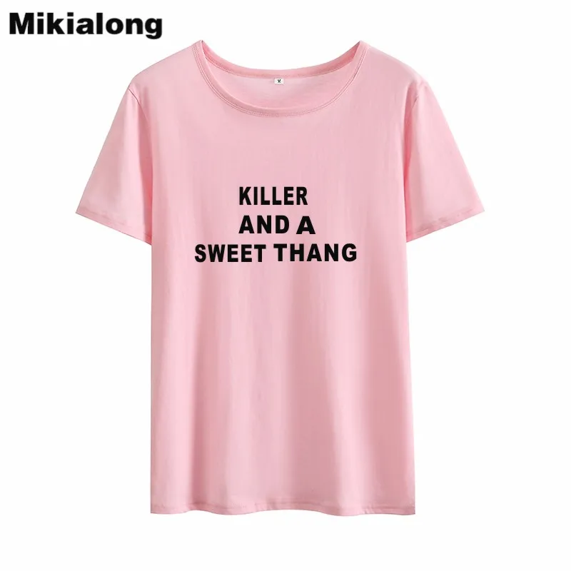 Милая женская хлопковая футболка с коротким рукавом и круглым вырезом|t-shirt