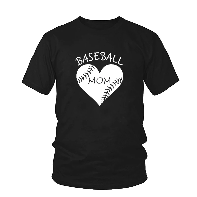 Модная весенняя женская футболка 2018 с коротким рукавом бейсбольная мама принтом