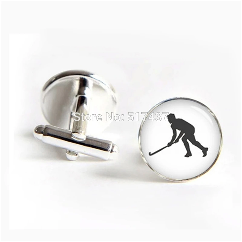 

2017 оптовая продажа, запонки для хоккея на поле, запонки для спортсменов, запонки для рубашек для мужчин