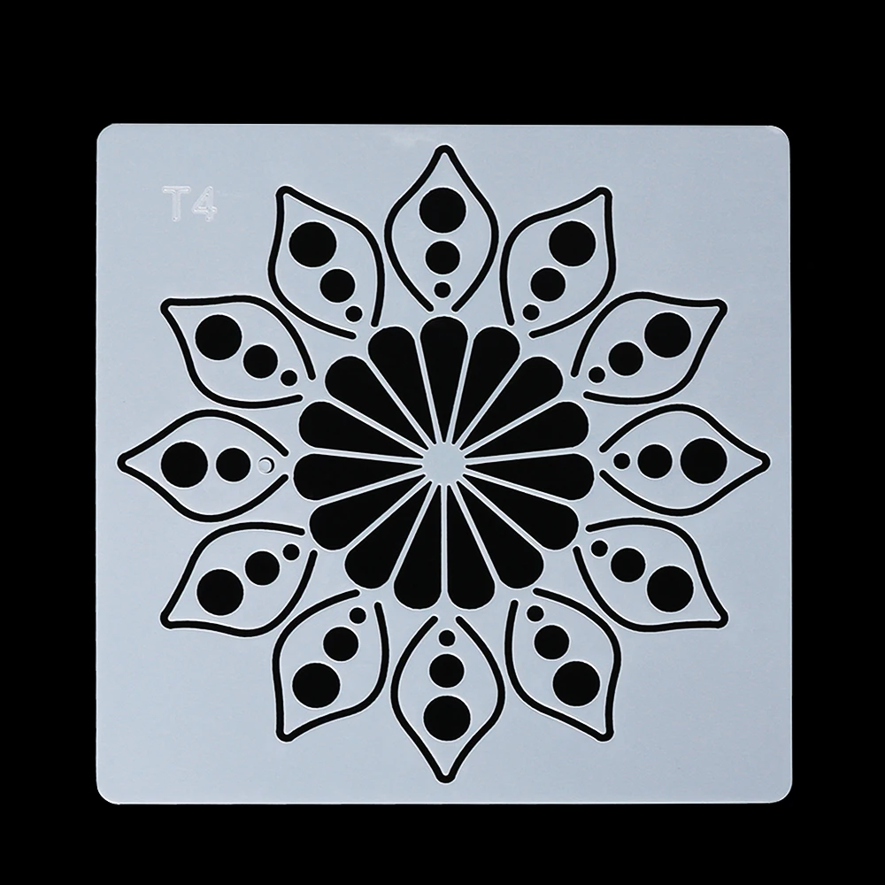 DIY ремесло Мандала вспомогательные трафареты для раскрашивания стен штамп