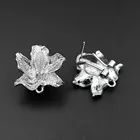 Африканские серьги-петли, разъемы, филигранные цветы в нигерийском стиле, Чили, женские, для свадьбы, застежки для ушей, комплектующие для серег, ювелирные изделия сделай сам