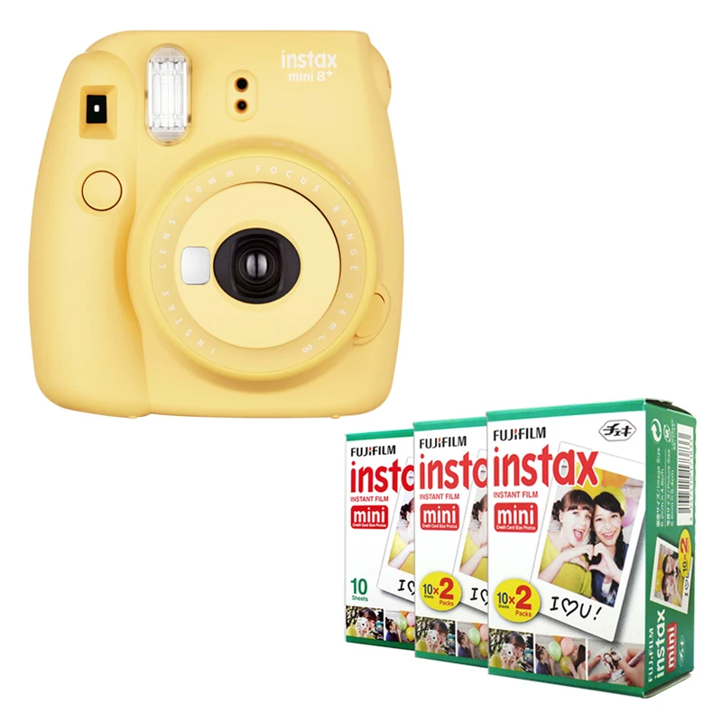 Фотокамера Fujifilm Instax Mini 8 Plus Honey + Fuji Instant 50 с белыми краями|fujifilm instax mini 8|fuji instantinstax |