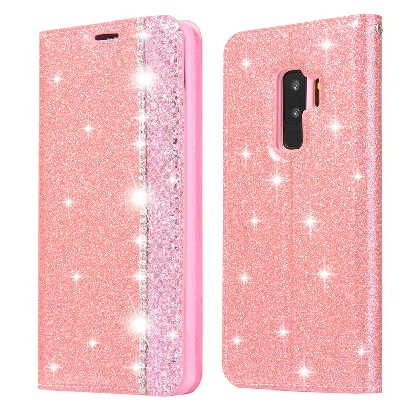 Роскошный кожаный чехол-книжка S10plus чехол для Sumsung Галактики S8 S9 S10 плюс S10E S7edge Note 8 9 Bling держатель для карт Защита для смартфона