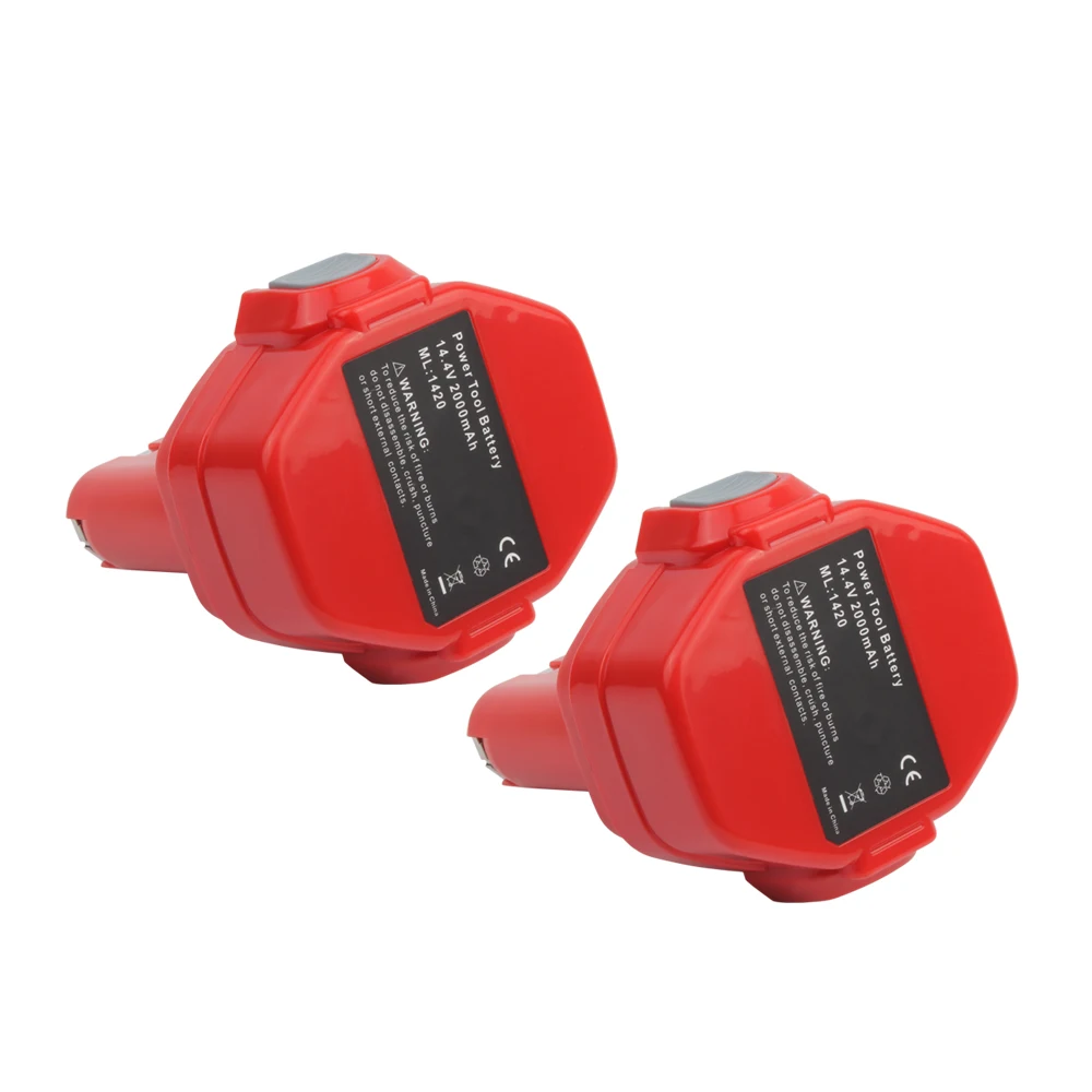 VANON 2 шт. для makita 14,4 в 2000 мАч Ni-CD 2.0Ah аккумулятор для электроинструмента для MAKITA 1420 1422 1400 PA14 192600-1 194172-2 193985-8