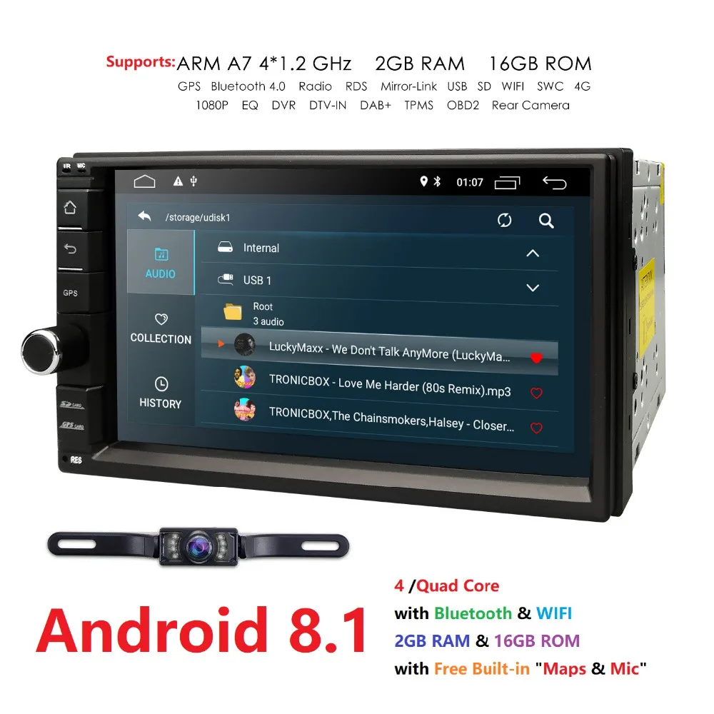 2din Android 8 1 4 ядра 2 ГБ + 16 Автомобильный мультимедийный плеер для Nissan XTRAIL Qashqai Juke