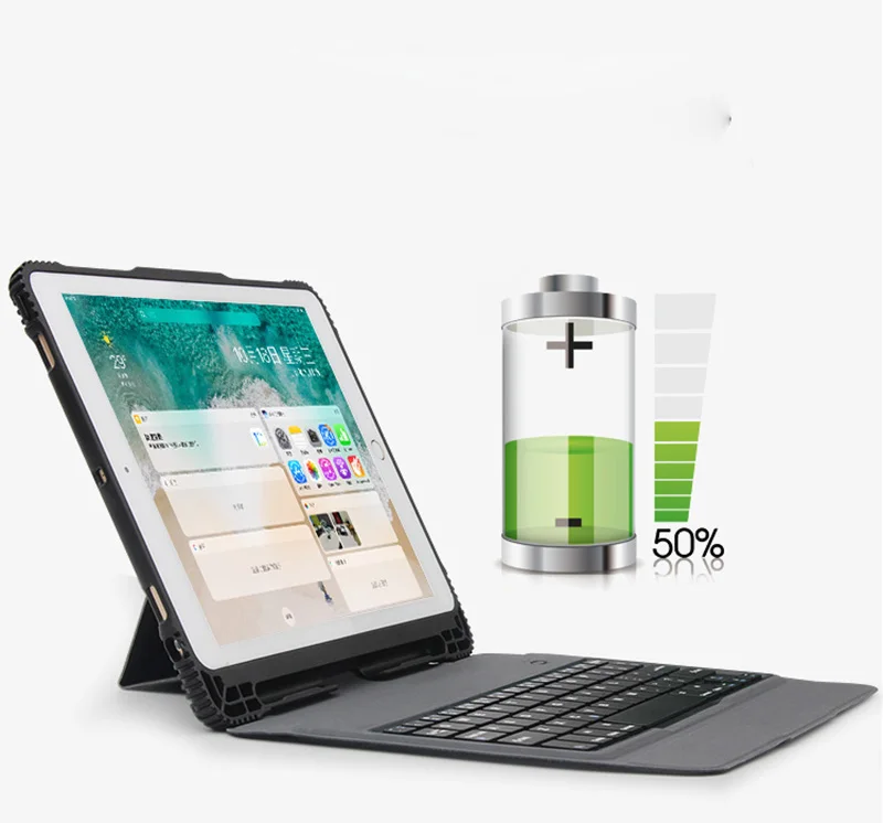 Чехол для IPad, беспроводная bluetooth-клавиатура с держателем для карандашей из искусственной кожи, смарт-откидная Подставка для Ipad, гаджет A1893 A1954