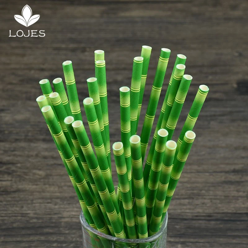 Новые бамбуковые бумажные соломинки для детей на день рождения свадебное