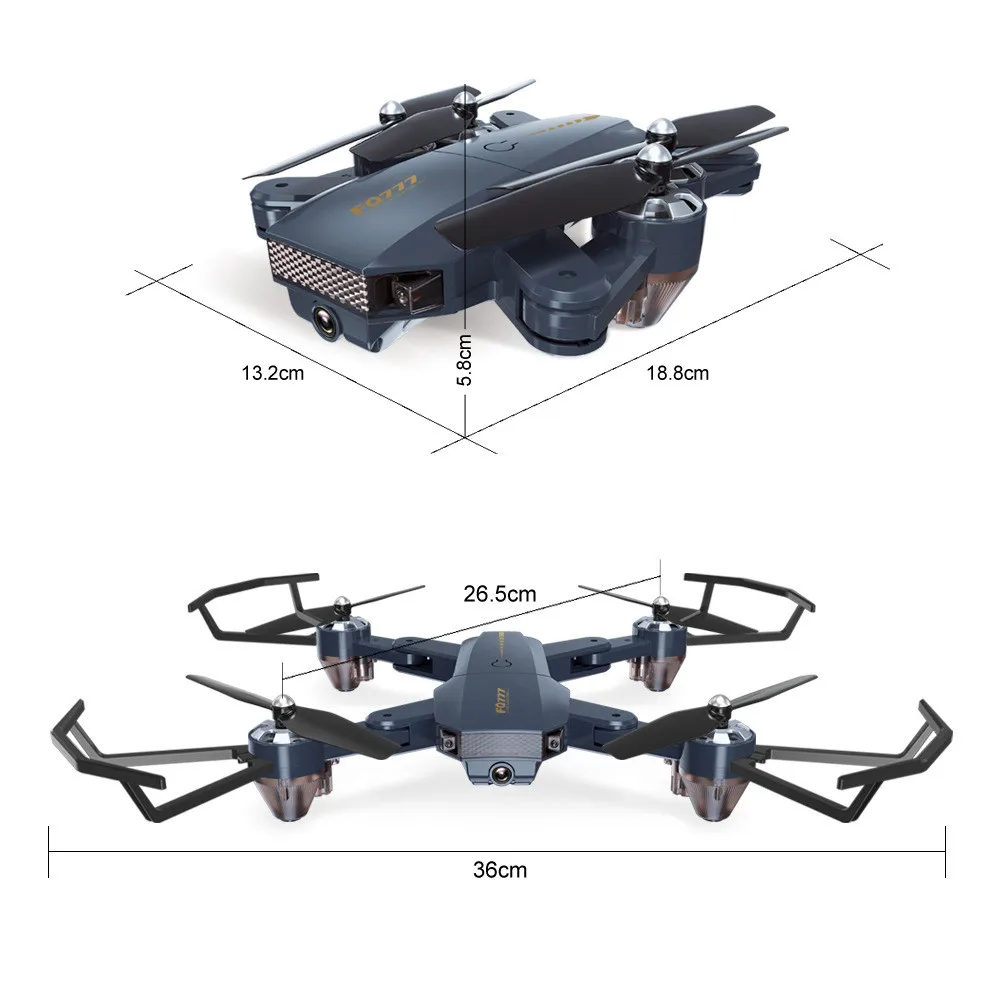 Складные радиоуправляемые дроны-Квадрокоптеры 720 P wifi FPV камера высота Удержание Авто траектория возврата Летающий гравитационный чувство вертолет