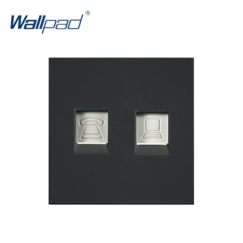 Wallpad TEL и COM Socket DATA Ethernet RJ45 CAT6 Outlet функциональная клавиша для настенного белого