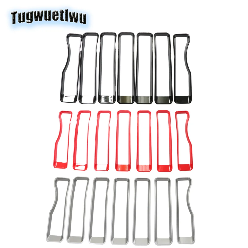 Car Front Grill Grille Cover Trim Frame Ring Styling Decoration Headlight ABS Stickers For Jeep Wrangler JL 2018+ | Автомобили и