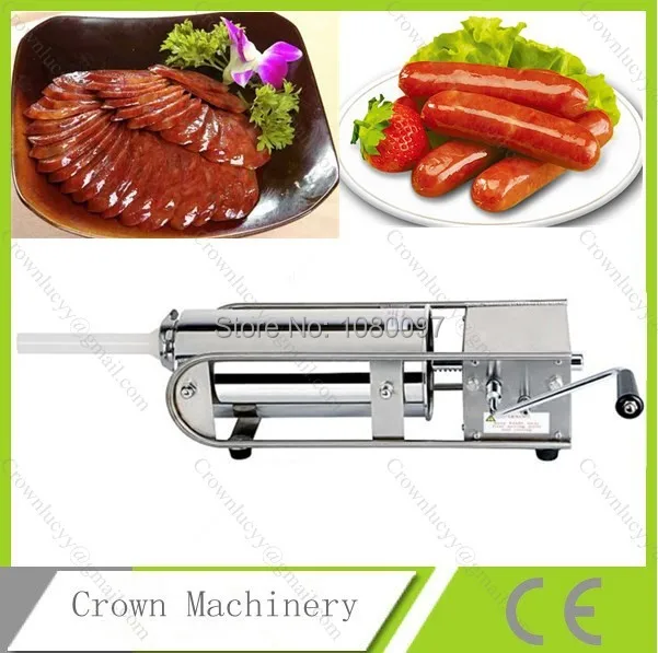 Горизонтальный колбасный наполнитель емкостью 2 л с пластиковым поршень|sausage