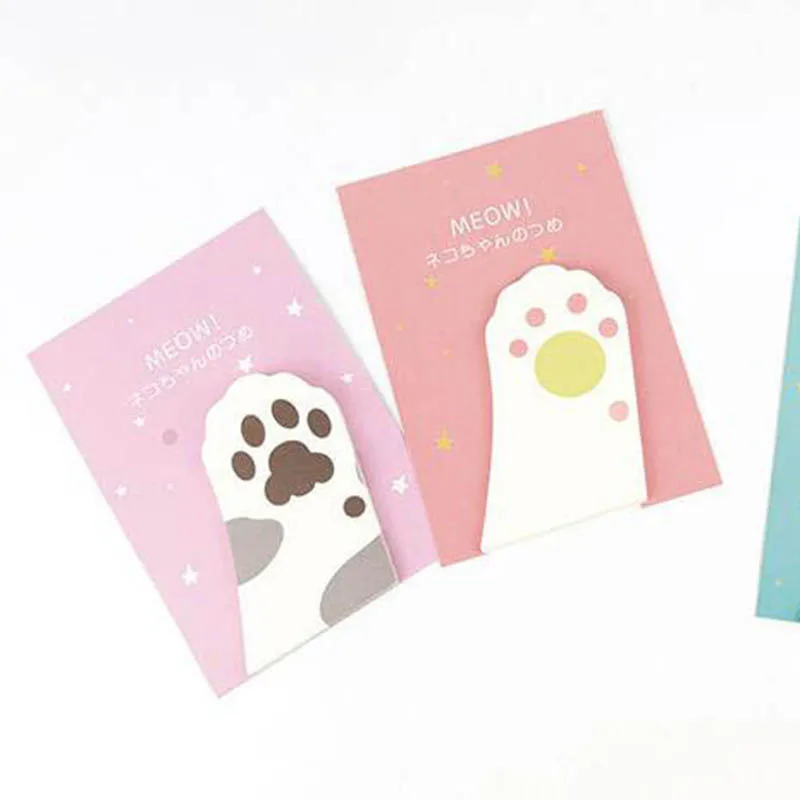 

1pcs Cat's Paw Memo Pads , Novelty Paw Sticky Notes as Decorative Stickers