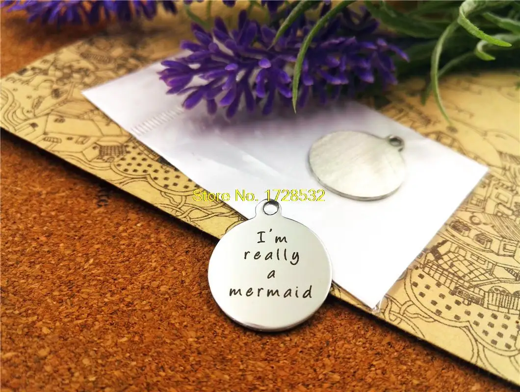 10 шт. подвески из нержавеющей стали Я действительно Русалка | Украшения и