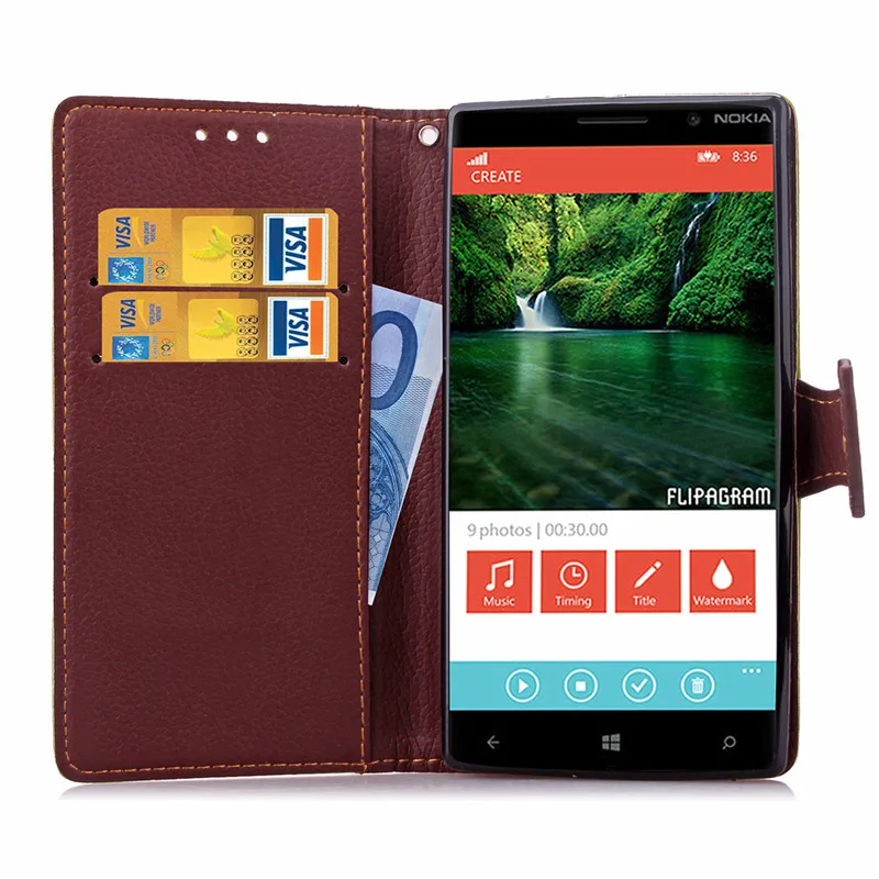 Flip Wallet Case for Nokia Lumia 830 Silicone Leather Phone Cover For With Card Holder Colorful Coque | Мобильные телефоны и