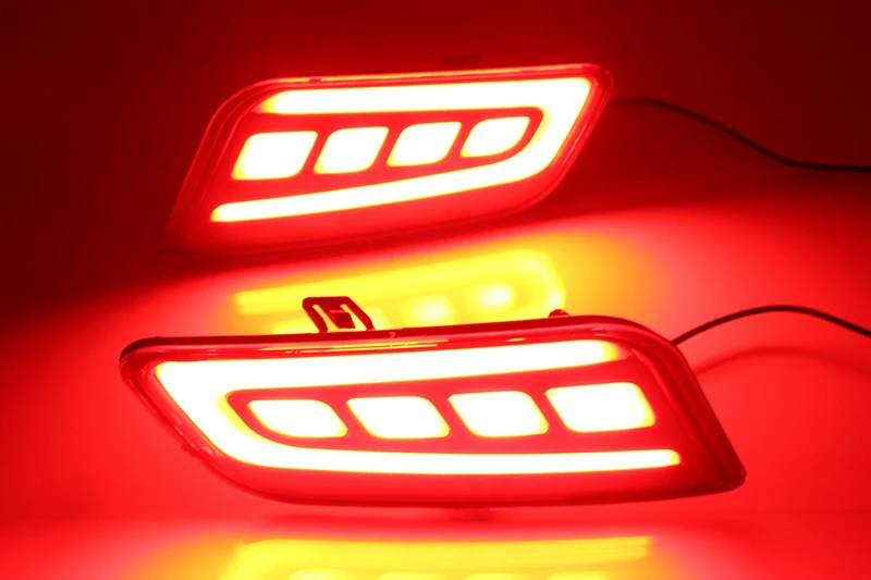 1 пара автомобильный Светодиодный отражатель задний противотуманный фонарь