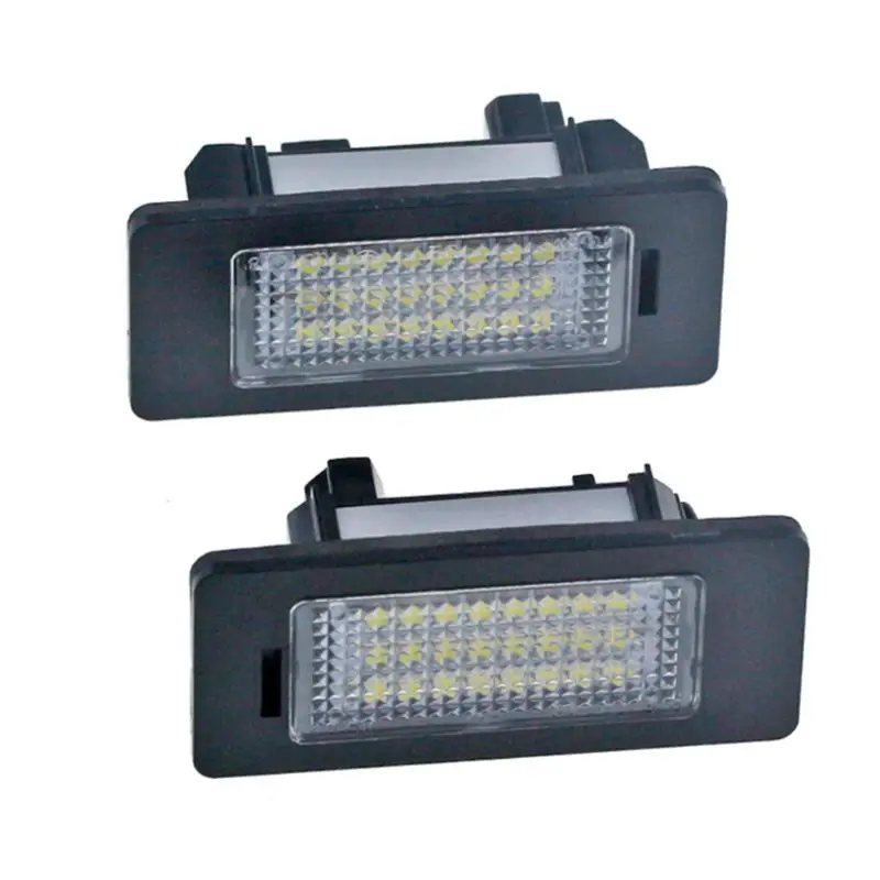 2 шт. 24 светодиодный 3528 SMD Подсветка регистрационного номера лампы 6000 К холодный