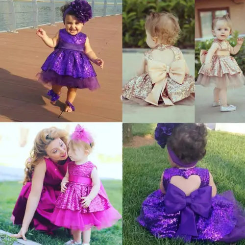Pudcoco 2018 Newborn Kid Baby Girls Dress Princess Pageant Sequins Bowknot Backless Party Bridesmaid Formal Dresses Outfit 6M-4Y | Детская