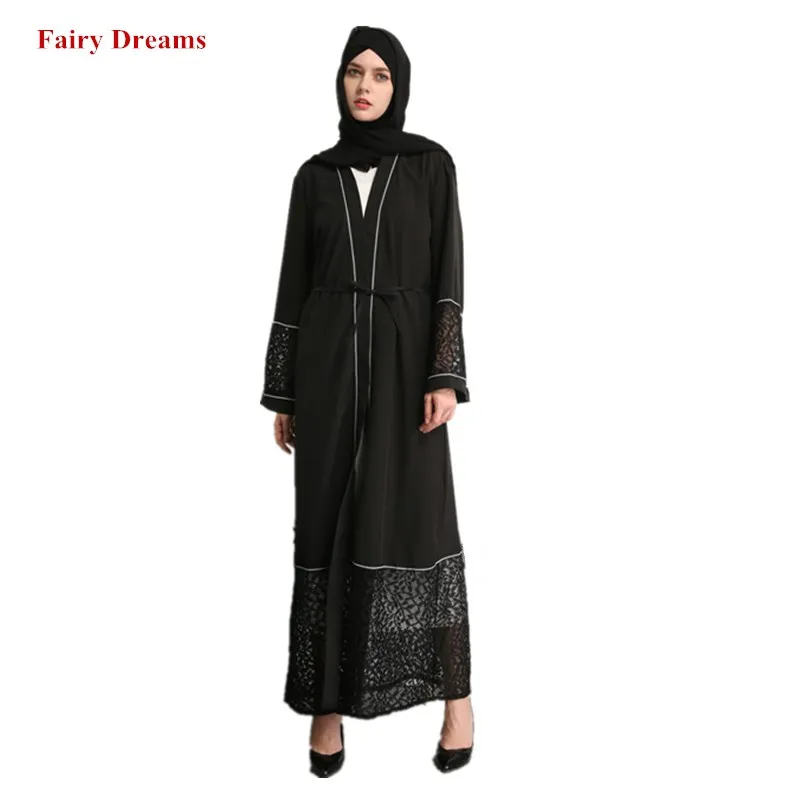 Женский черный Абая Дубай Болеро Caftan Marocain Бангладеш турецкий мусульманский