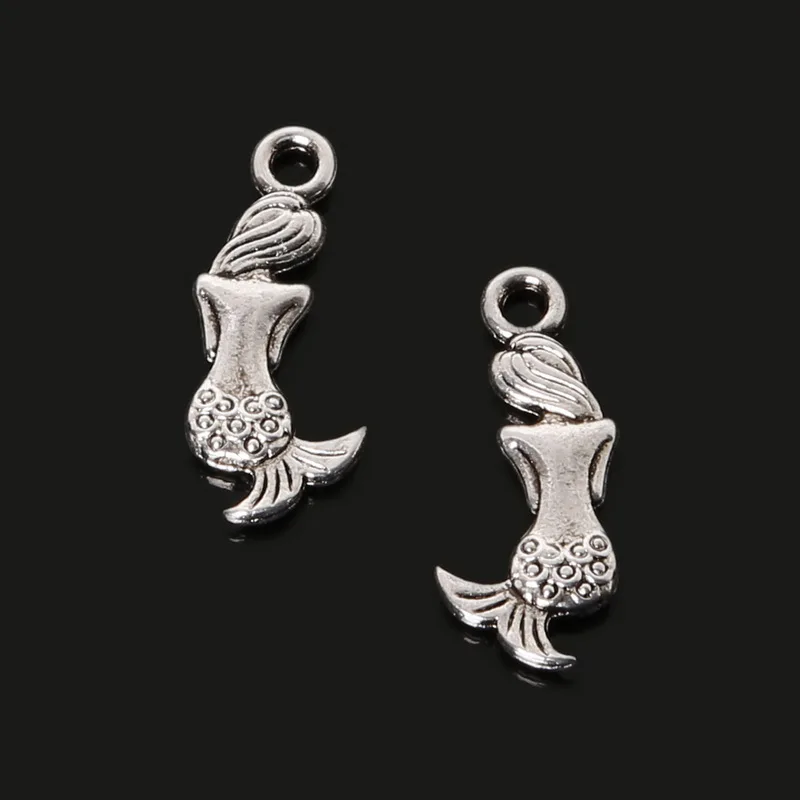 Античное серебряное в виде русалки 14 шт. 8x20 мм|charming led|charm collarpendant swarovski |