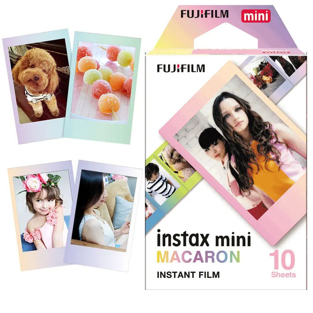 Пленка Fujifilm Instax Mini конфетти + Макаруны цветная пленка 9 20 шт. для камеры Fuji Instant 8 7s 70