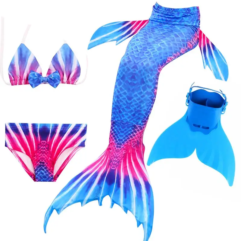 Детский купальник с хвостом Русалочки 4 шт. детский Ариэля моноластом костюм для