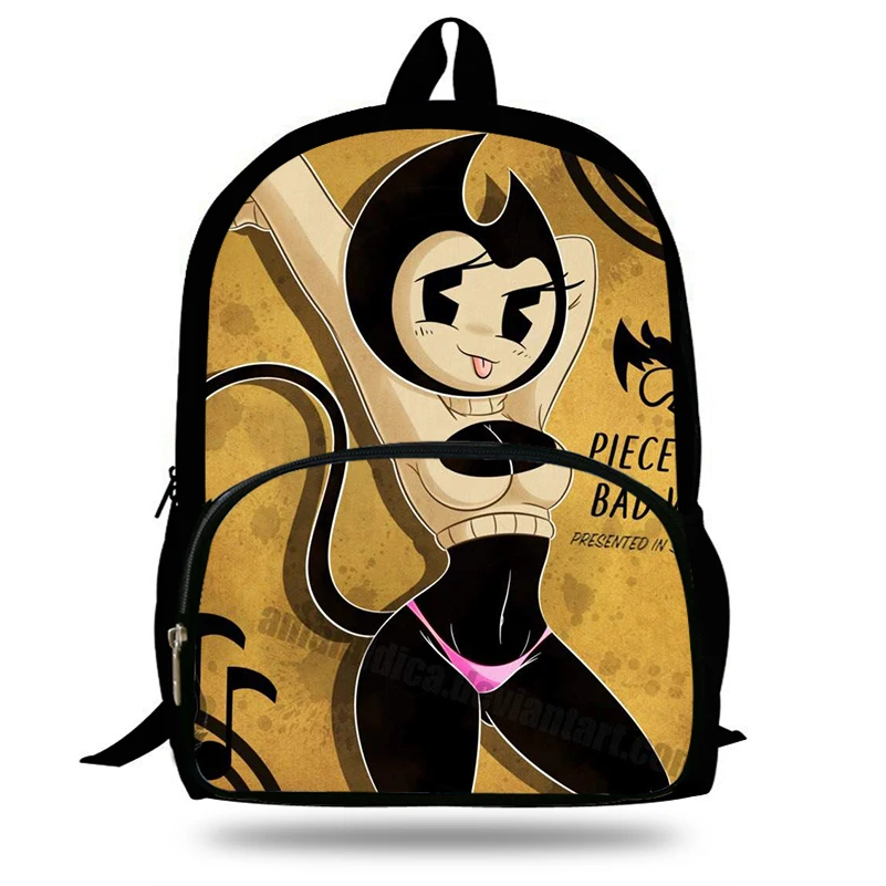 Новейший 16 дюймовый рюкзак Bendy and The Ink Machine для детей школьные сумки с мультяшным