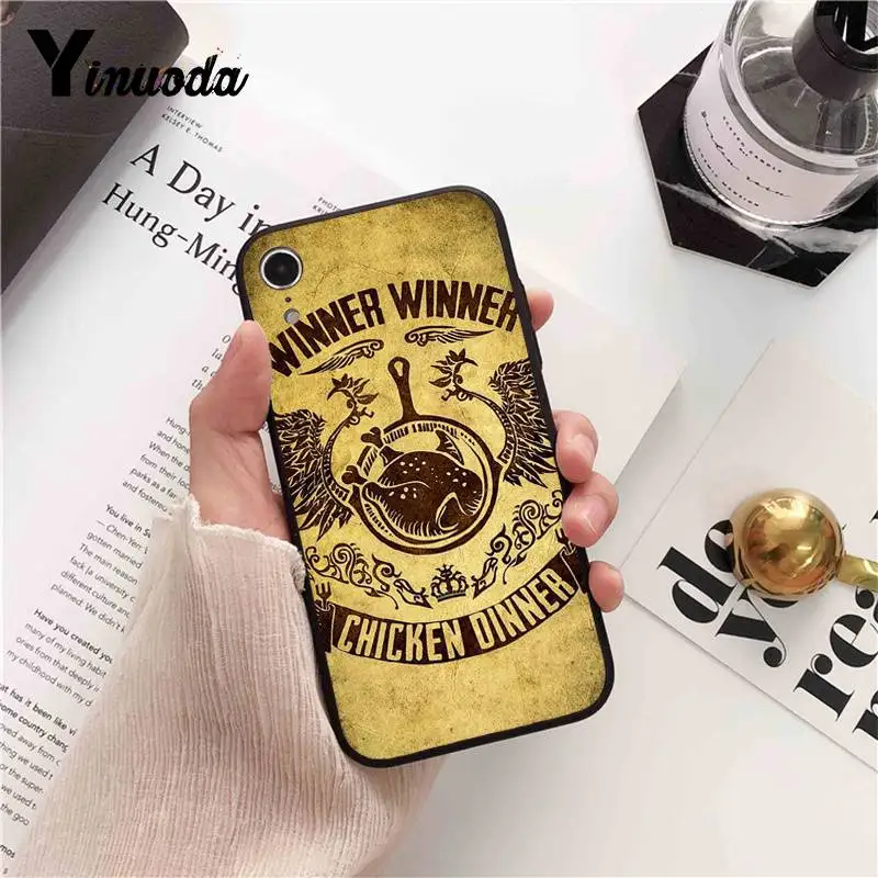 Yinuoda Hot Game PUBG Winner Phone Case for iPhone 8 7 6 6S 6Plus X XS MAX 5 5S SE XR 10 Cover 11 pro max | Мобильные телефоны и